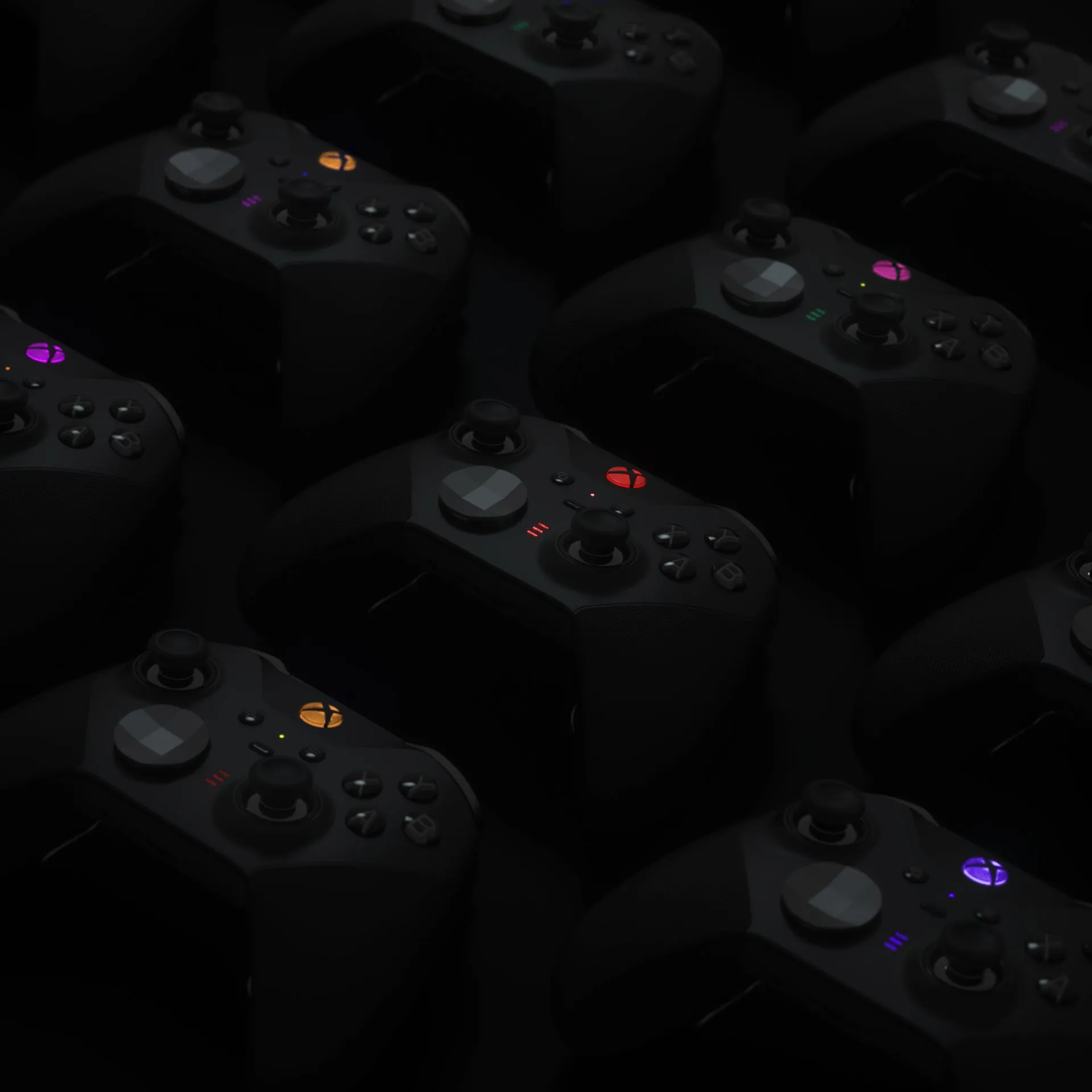eXtremeRate Custom Home Guide Button LED Mod Stickers for Xbox One Elite Series 2 Controller with Tools Set, DIY Transparent Colorful Logo Sticker for Xbox One Elite V2 Controller - 30pcs in 6 Colors - MSXBM001
