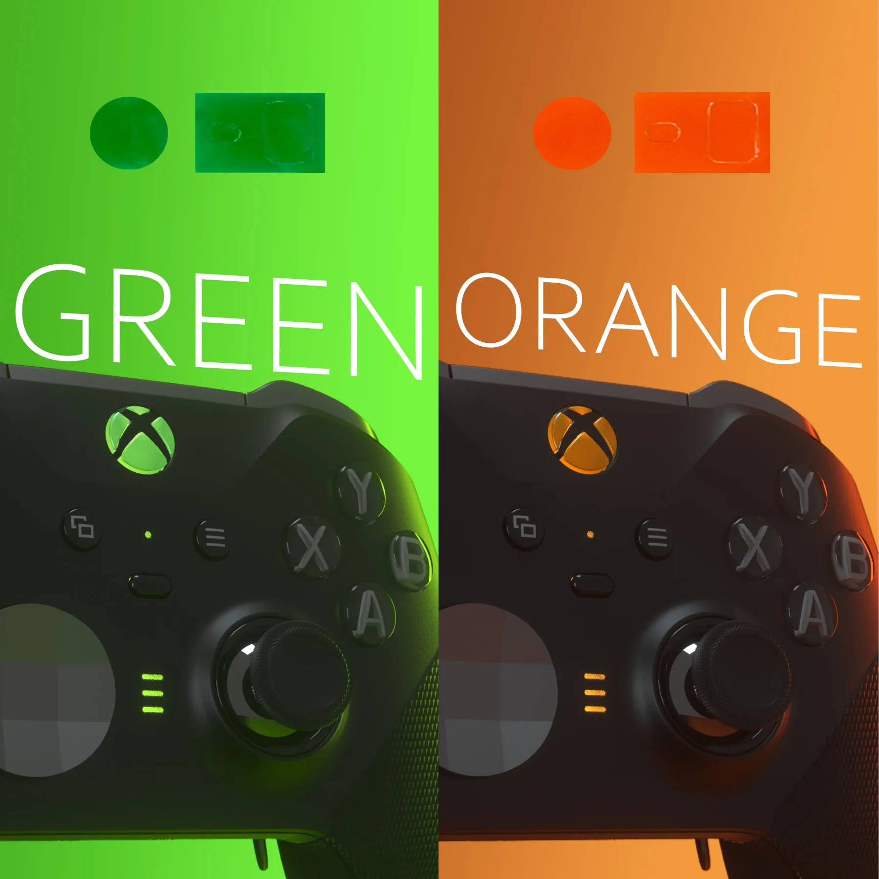 eXtremeRate Custom Home Guide Button LED Mod Stickers for Xbox One Elite Series 2 Controller with Tools Set, DIY Transparent Colorful Logo Sticker for Xbox One Elite V2 Controller - 30pcs in 6 Colors - MSXBM001