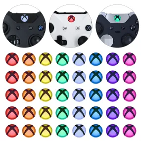 eXtremeRate Custom Home Guide Button LED Stickers for Xbox One /S /Elite /X /Elite2 (Model 1797 and Core Model 1797) Controller with Tools Set - 40pcs in 8 Colors - JYXBS0013