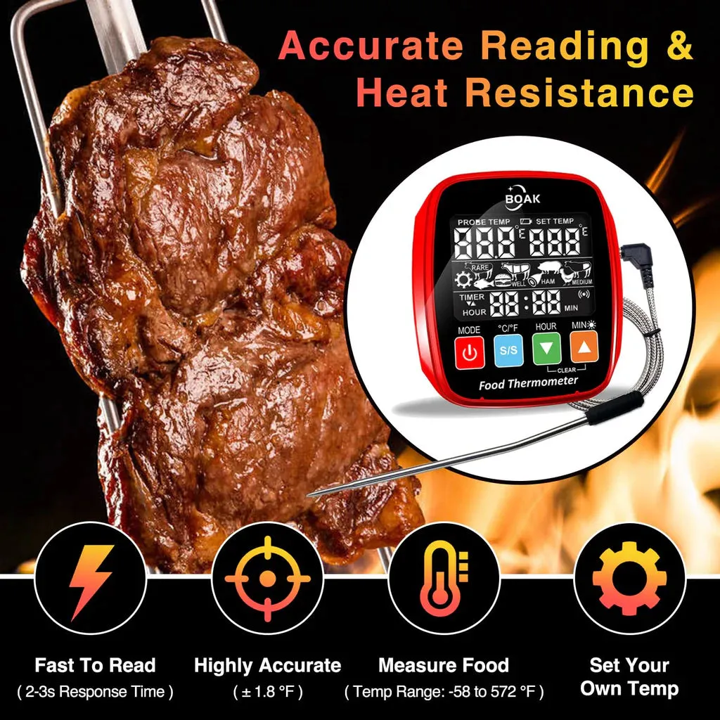Food Thermometer for Cooking with Buzzer Alarm