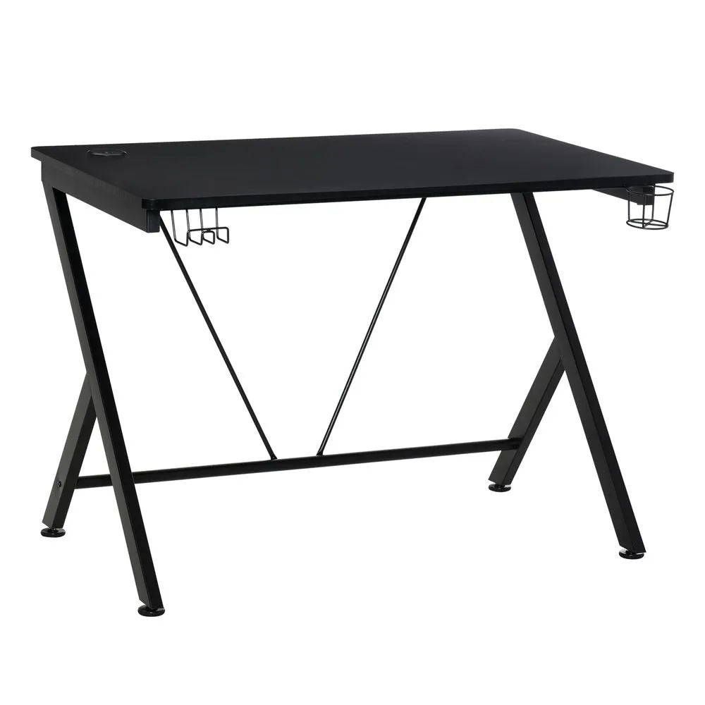 Gaming Desk Computer Table Metal Frame  Black