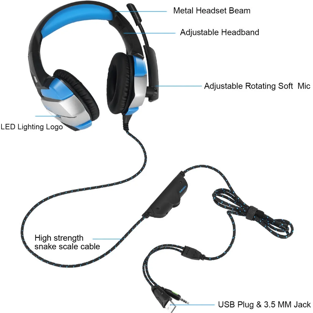 Gaming Headphone Headset compatible with PS4