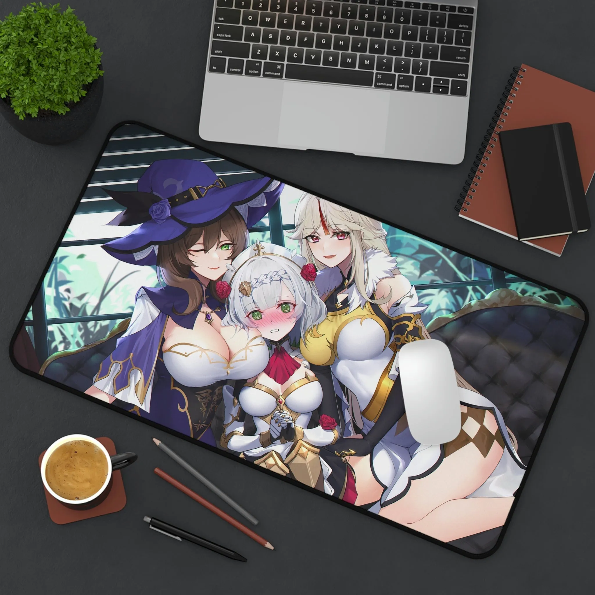 Genshin Impact Girls Desk Mat - Large Gaming Mousepad - Premium Playmat
