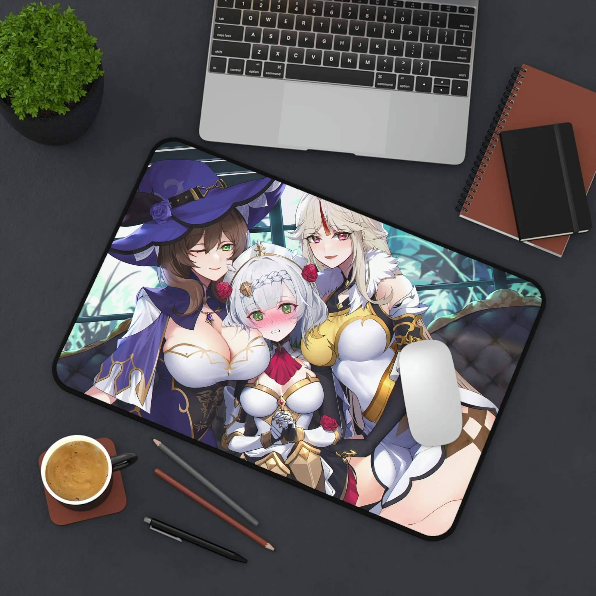 Genshin Impact Girls Desk Mat - Large Gaming Mousepad - Premium Playmat