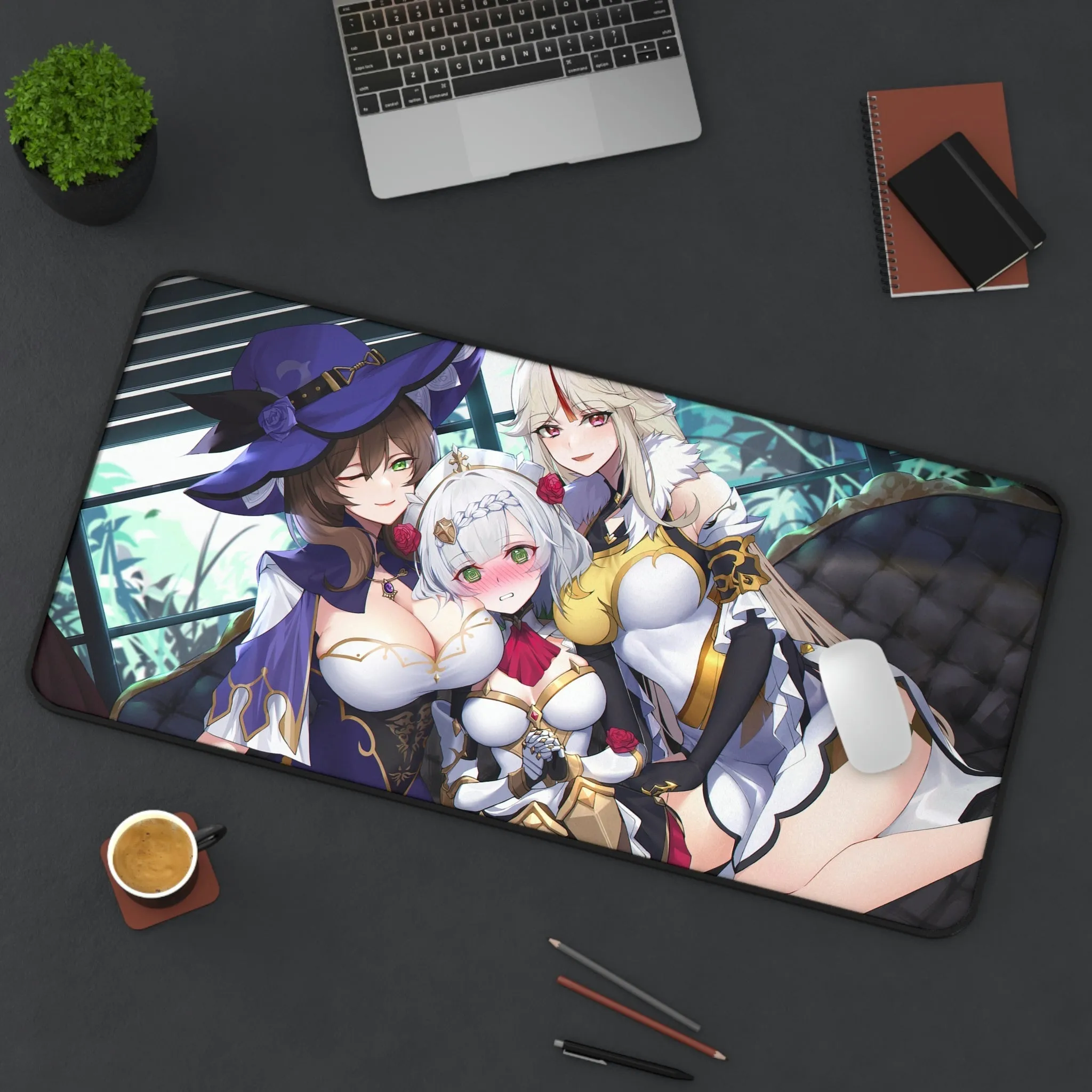 Genshin Impact Girls Desk Mat - Large Gaming Mousepad - Premium Playmat