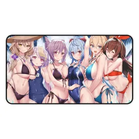 Genshin Impact Girls in Bikini Mousepad - Large Ecchi Desk Mat - Gaming Playmat