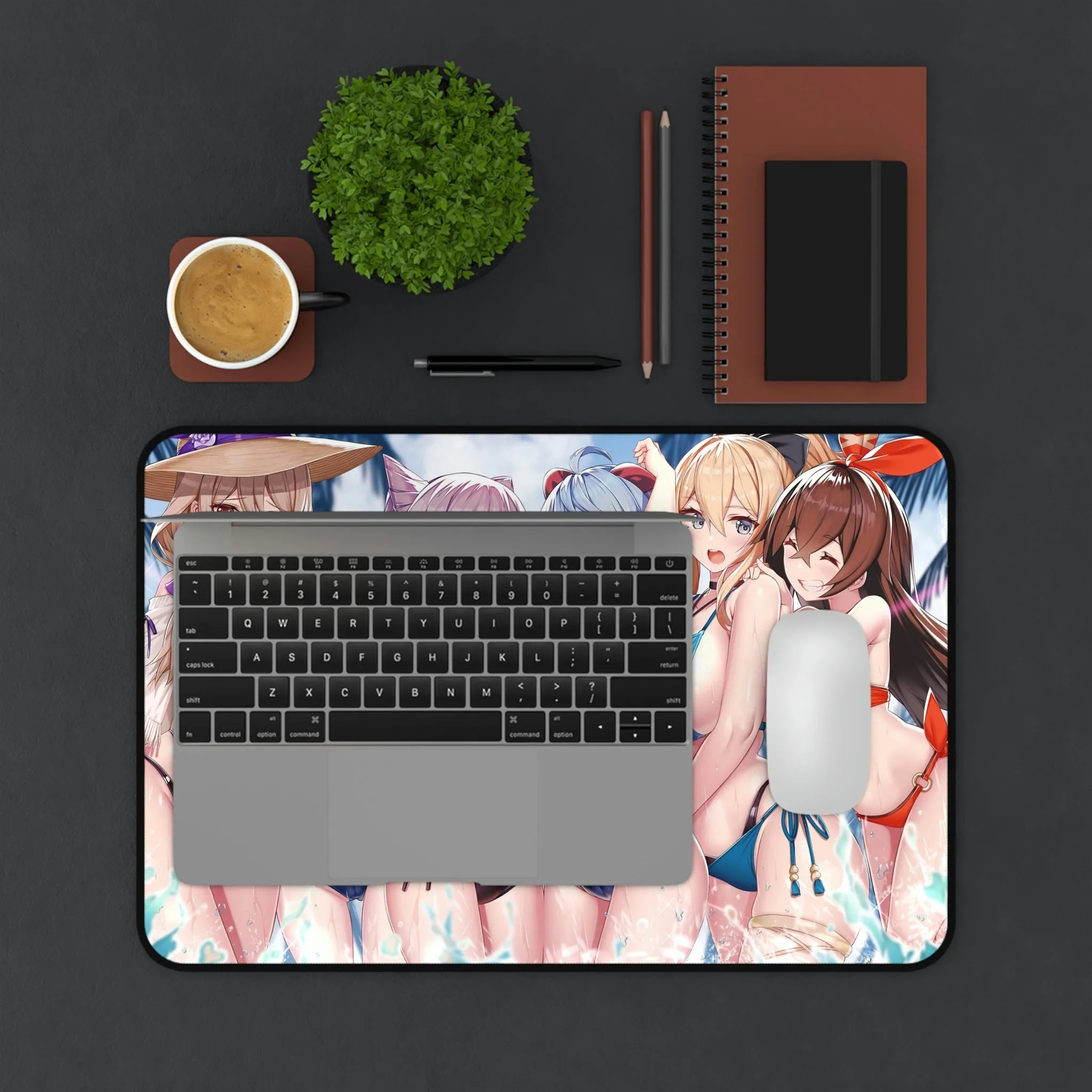 Genshin Impact Girls in Bikini Mousepad - Large Ecchi Desk Mat - Gaming Playmat