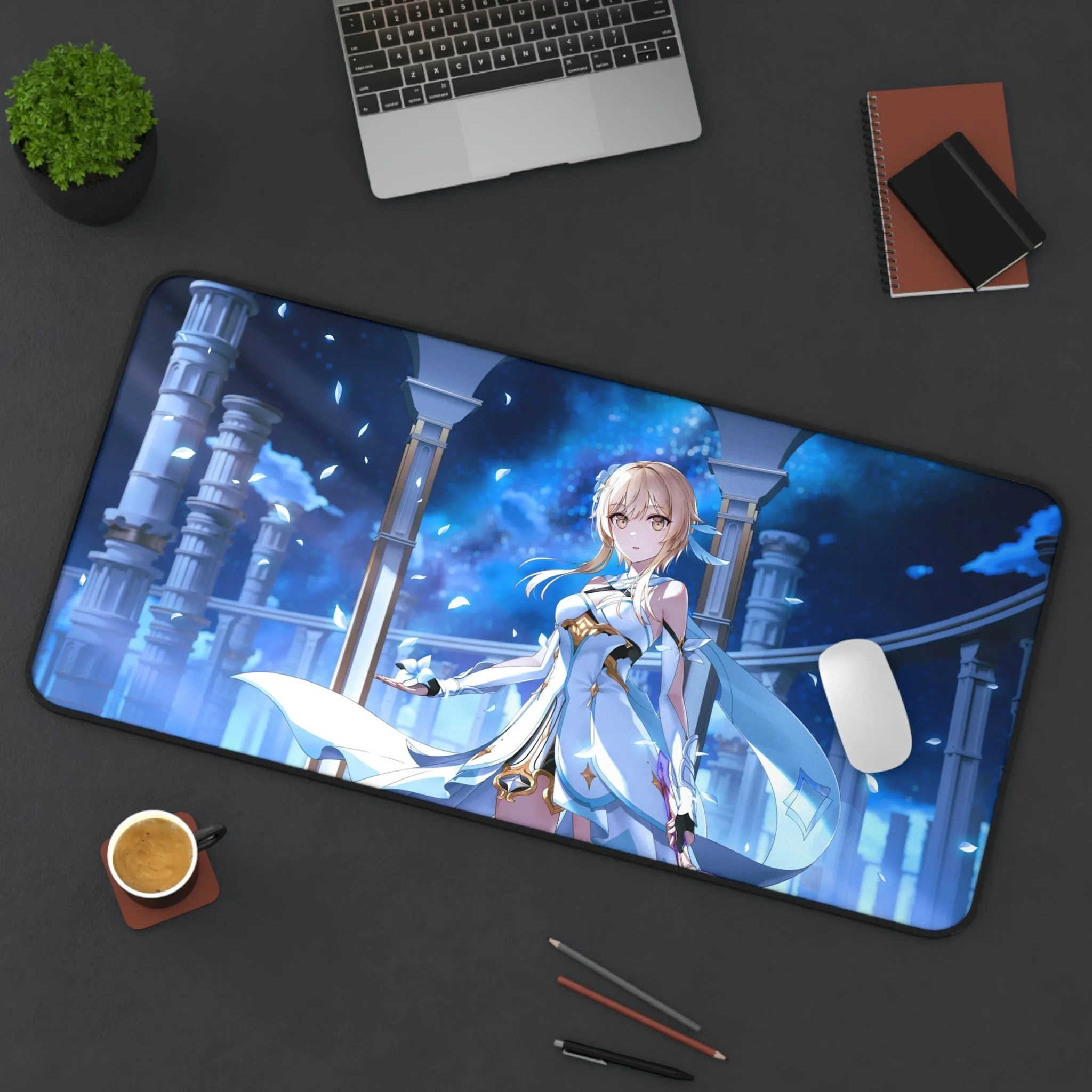 Genshin Impact Lumine Desk Mat - Large Gaming Mousepad - MTG Playmat