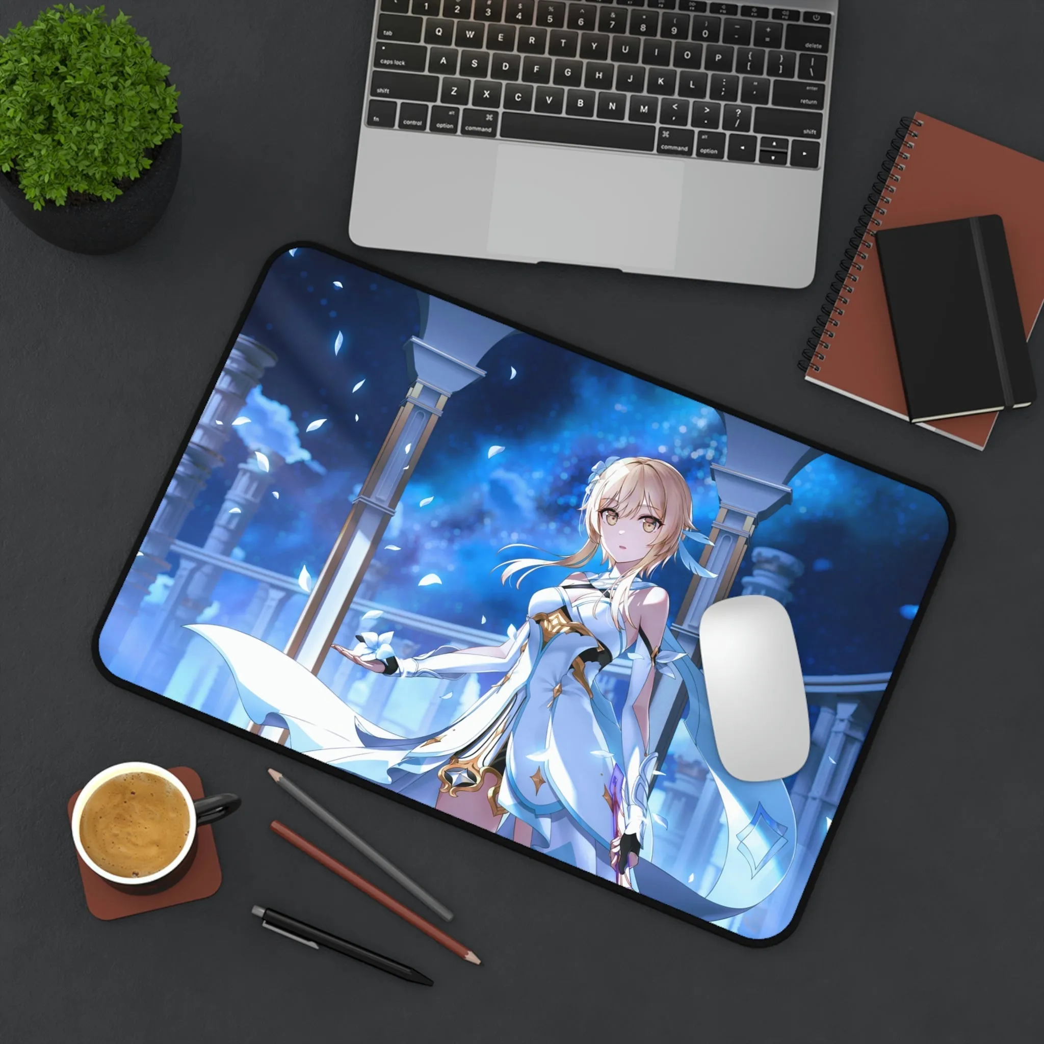 Genshin Impact Lumine Desk Mat - Large Gaming Mousepad - MTG Playmat