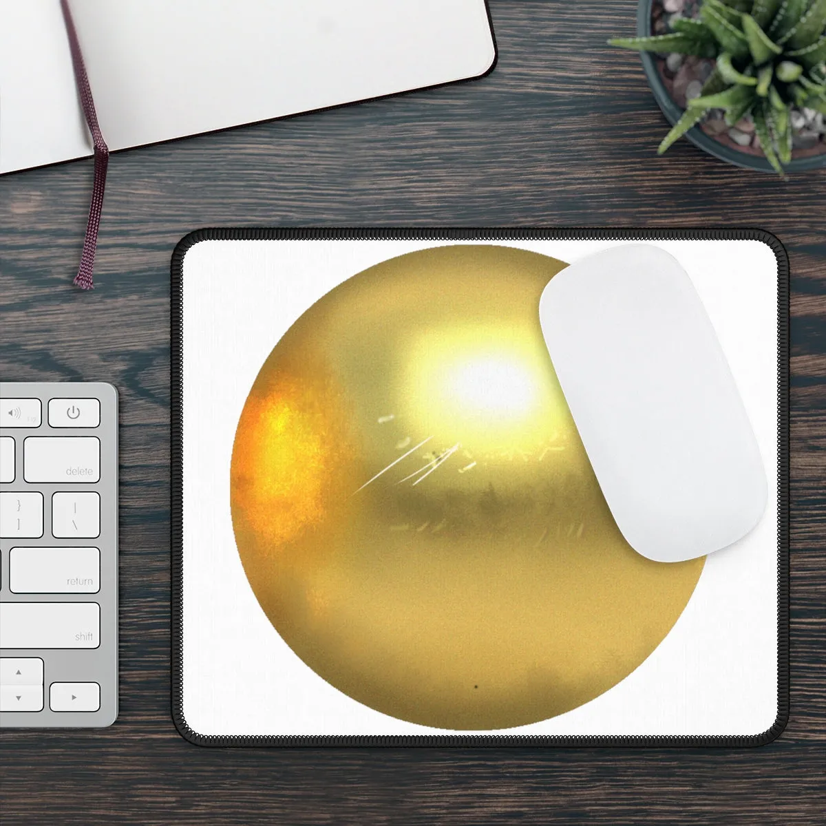 Gold Material Gaming Mouse Pad