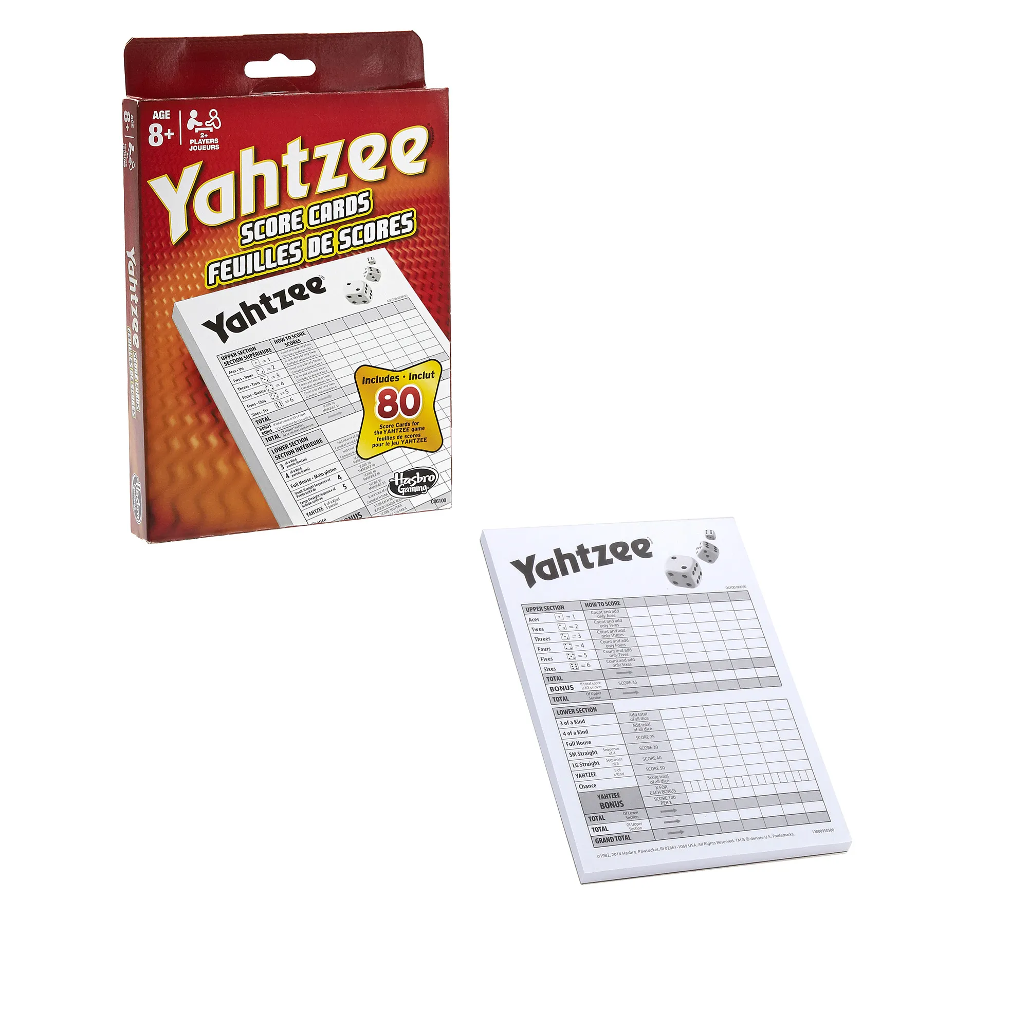 Hasbro Yahtzee Score Pads