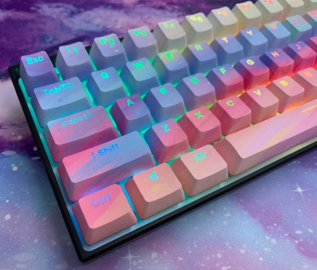 Hayabusa 60% Keyboard - Rainbow Sherbet