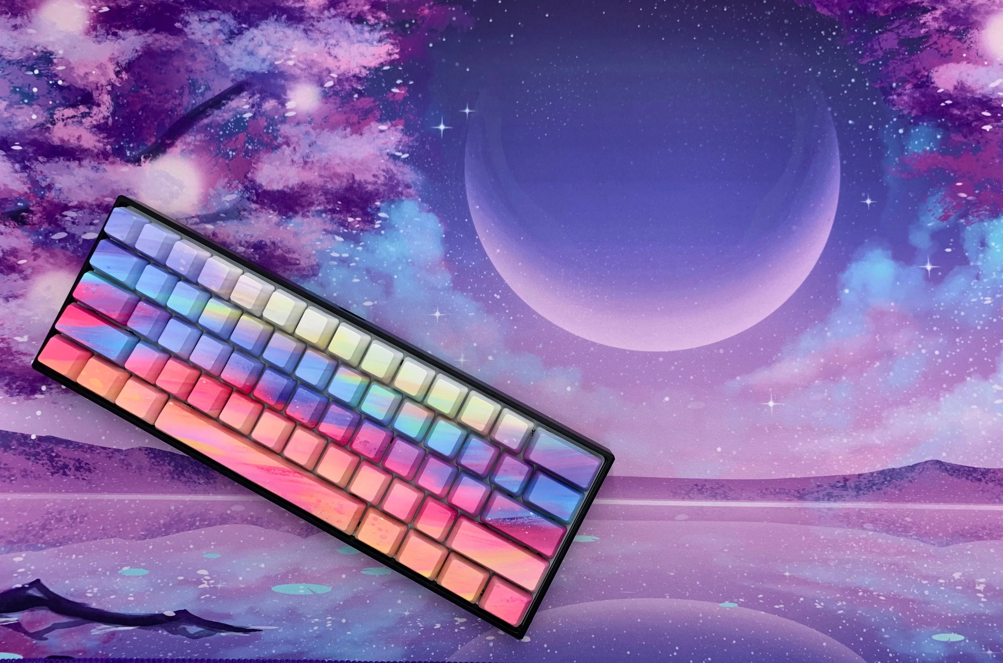 Hayabusa 60% Keyboard - Rainbow Sherbet