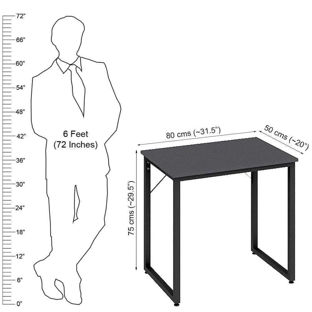 Helios T80 Modern Computer and Study Table, Slate Grey