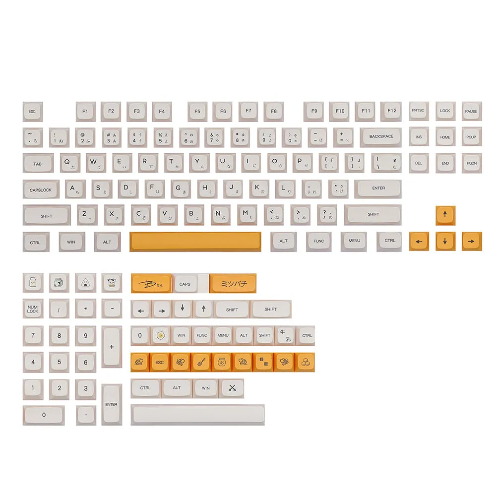 Honey and Milk Keycaps Set