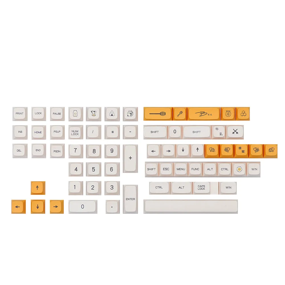 Honey and Milk Keycaps Set