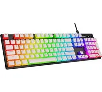 HP HyperX Pudding Keycaps (US Layout), Full Key Set, PBT, White - 4P5P5AA#ABA