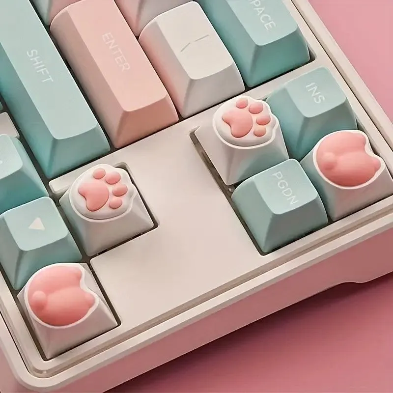Kawaii Cat Paw and Pig Butt Button