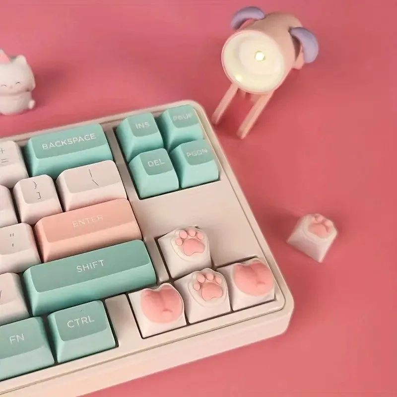 Kawaii Cat Paw and Pig Butt Button