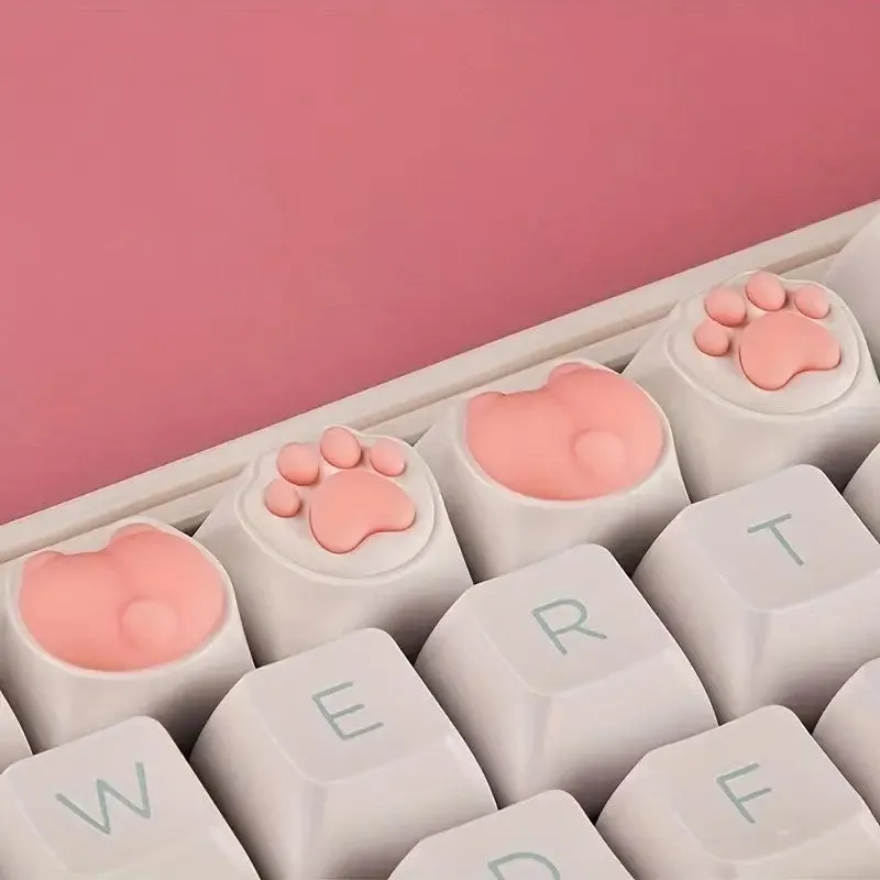 Kawaii Cat Paw and Pig Butt Button