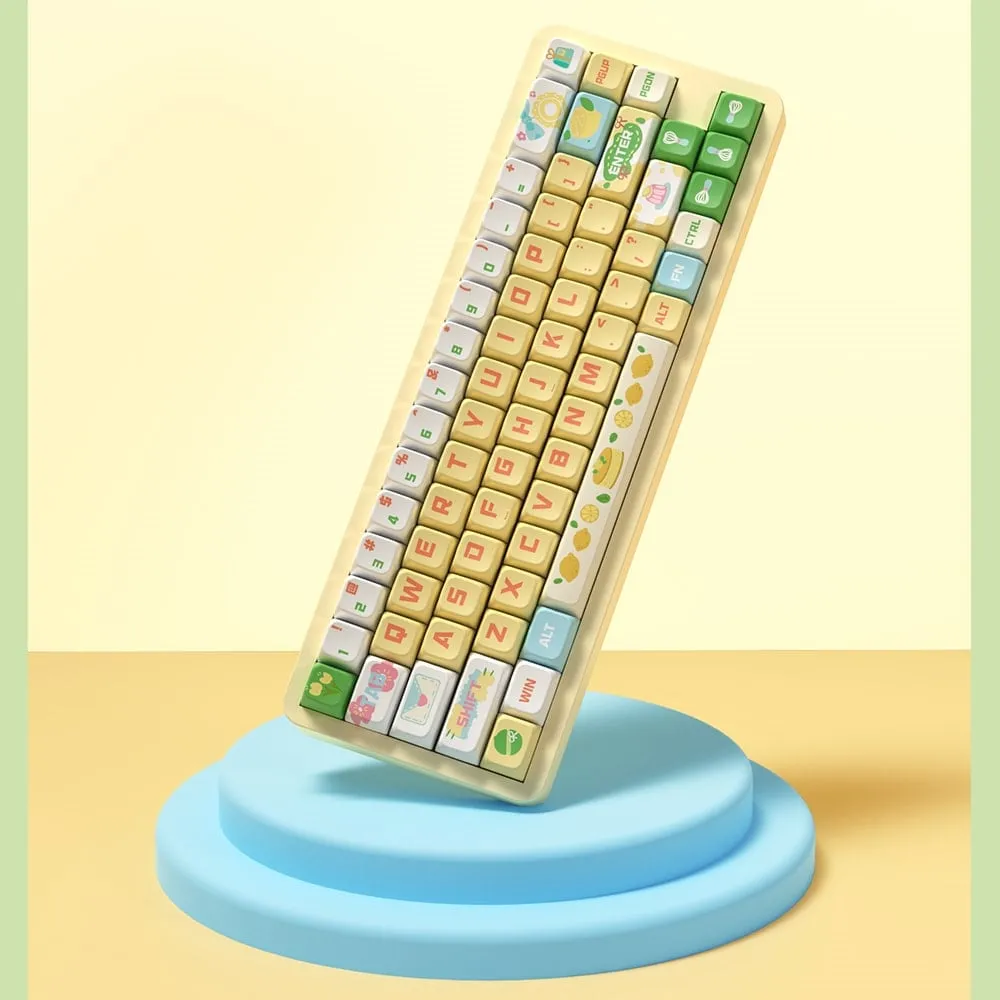 Kawaii Sea Salt Lemon Cheese Theme Keycaps
