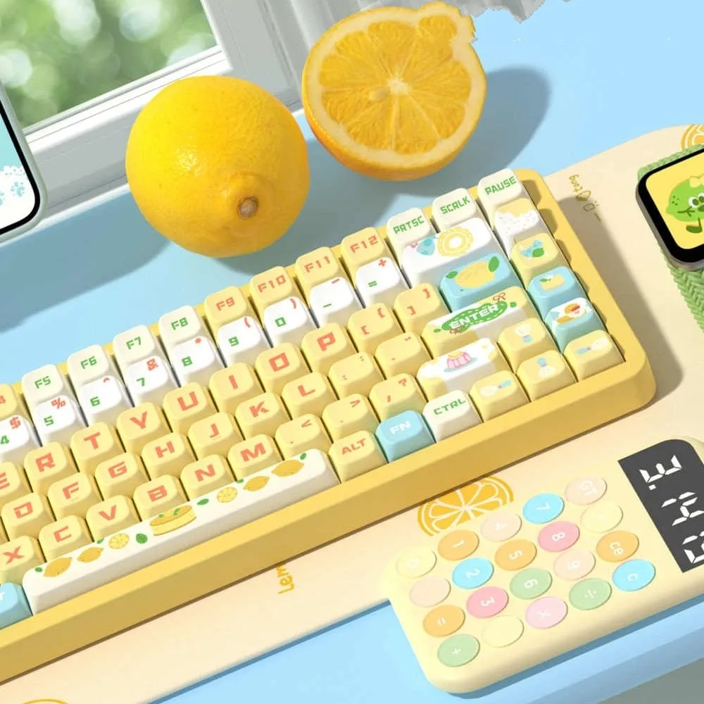 Kawaii Sea Salt Lemon Cheese Theme Keycaps