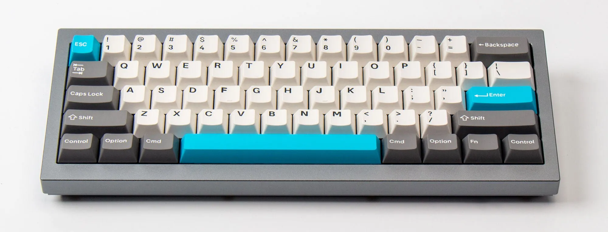 Keychron Cherry Profile Double-Shot PBT Full Set Keycaps (219 Keys) - Grey, White, and Blue