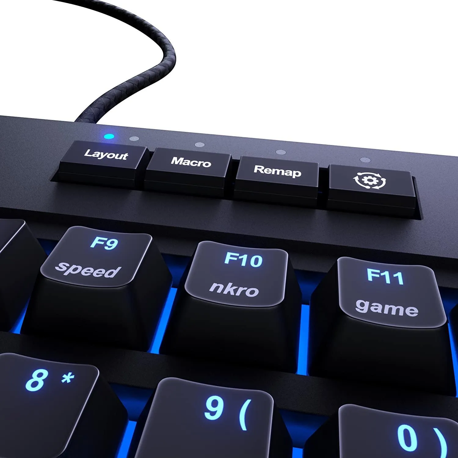 Kinesis Gaming Freestyle Edge Split Mechanical Gaming Keyboard (US Blue) (KB950-BLU)