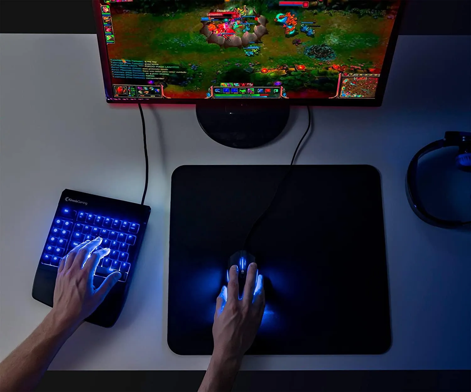 Kinesis Gaming Freestyle Edge Split Mechanical Gaming Keyboard (US Blue) (KB950-BLU)