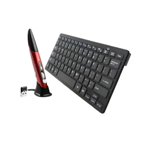KM-808 2.4GHz Wireless Multimedia Keyboard   Wireless Optical Pen Mouse with USB Receiver Set for Computer PC Laptop, Random Pen Mouse Color Delivery