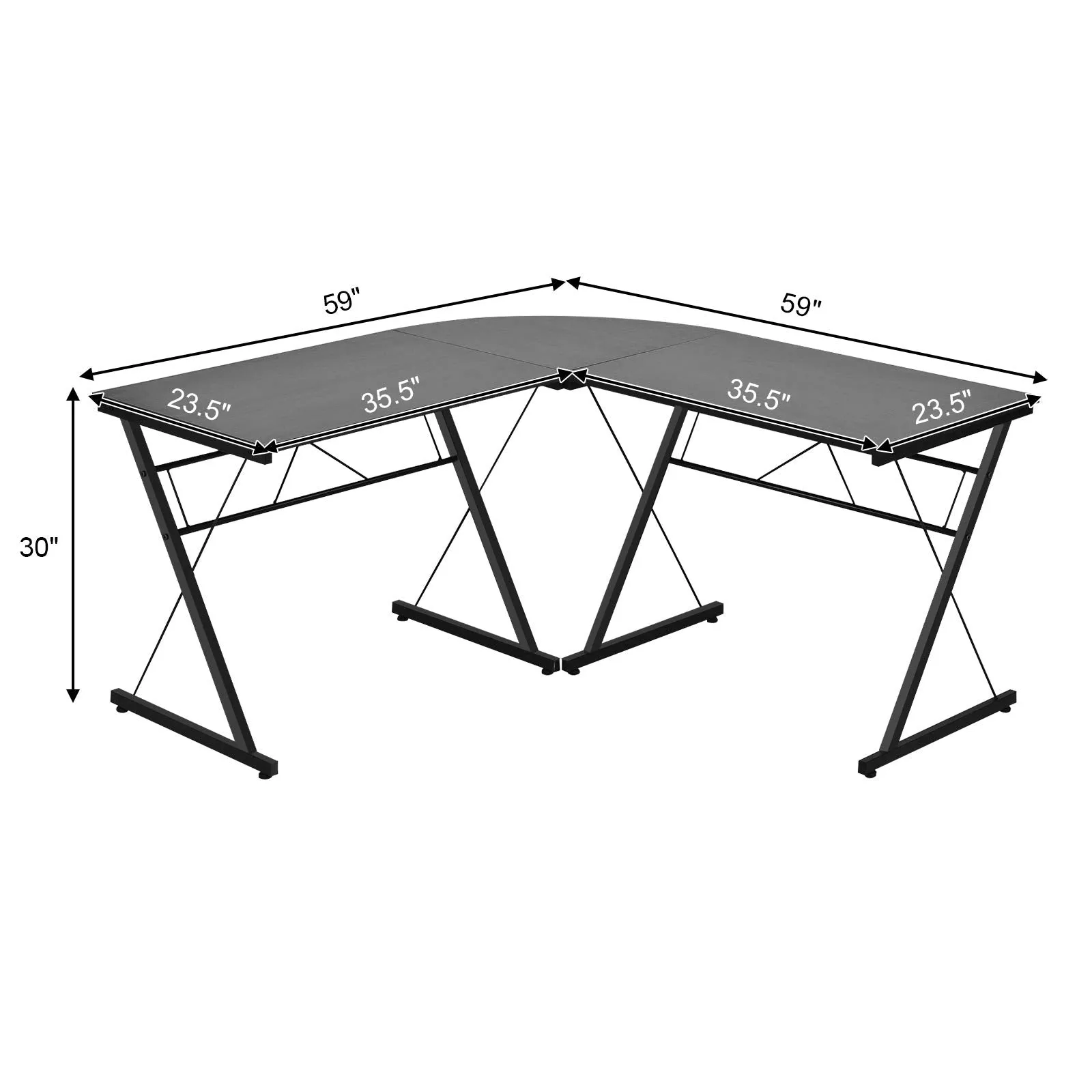 L-Shaped Desk Corner Computer Desk