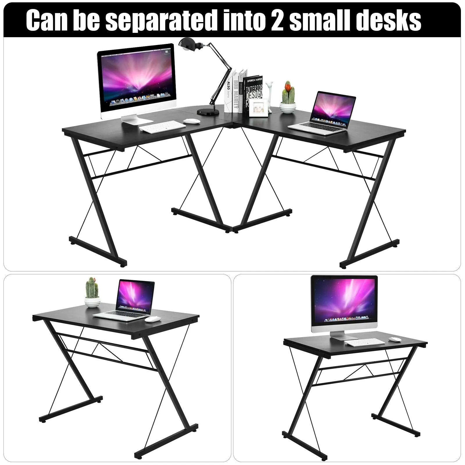 L-Shaped Desk Corner Computer Desk