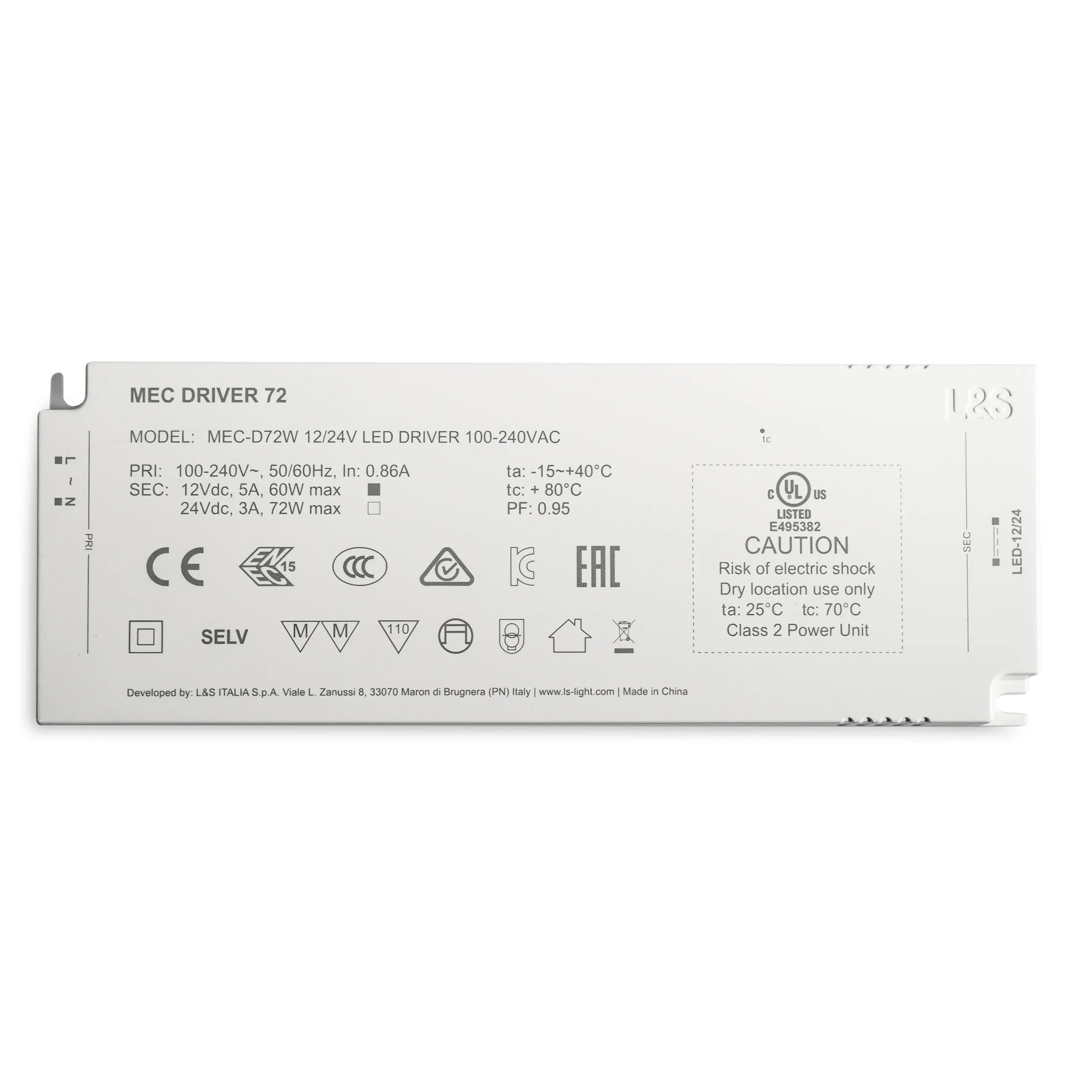 L&S Lighting 12V/24V MEC LED Driver for Modules
