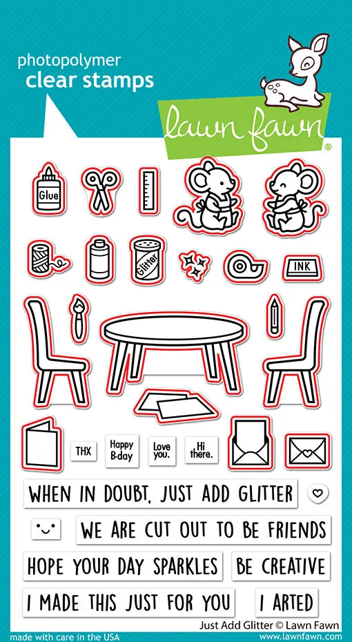 LAWN FAWN: Just Add Glitter | Lawn Cuts Die