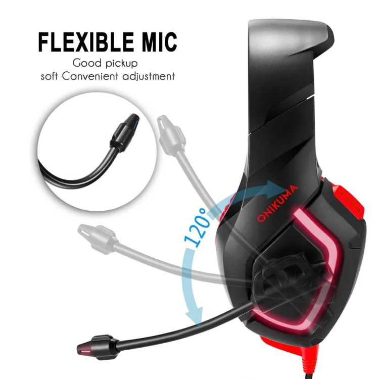 LED Illuminated Universal Gaming Headset for PS4, PC, Smartphones, and Tablets