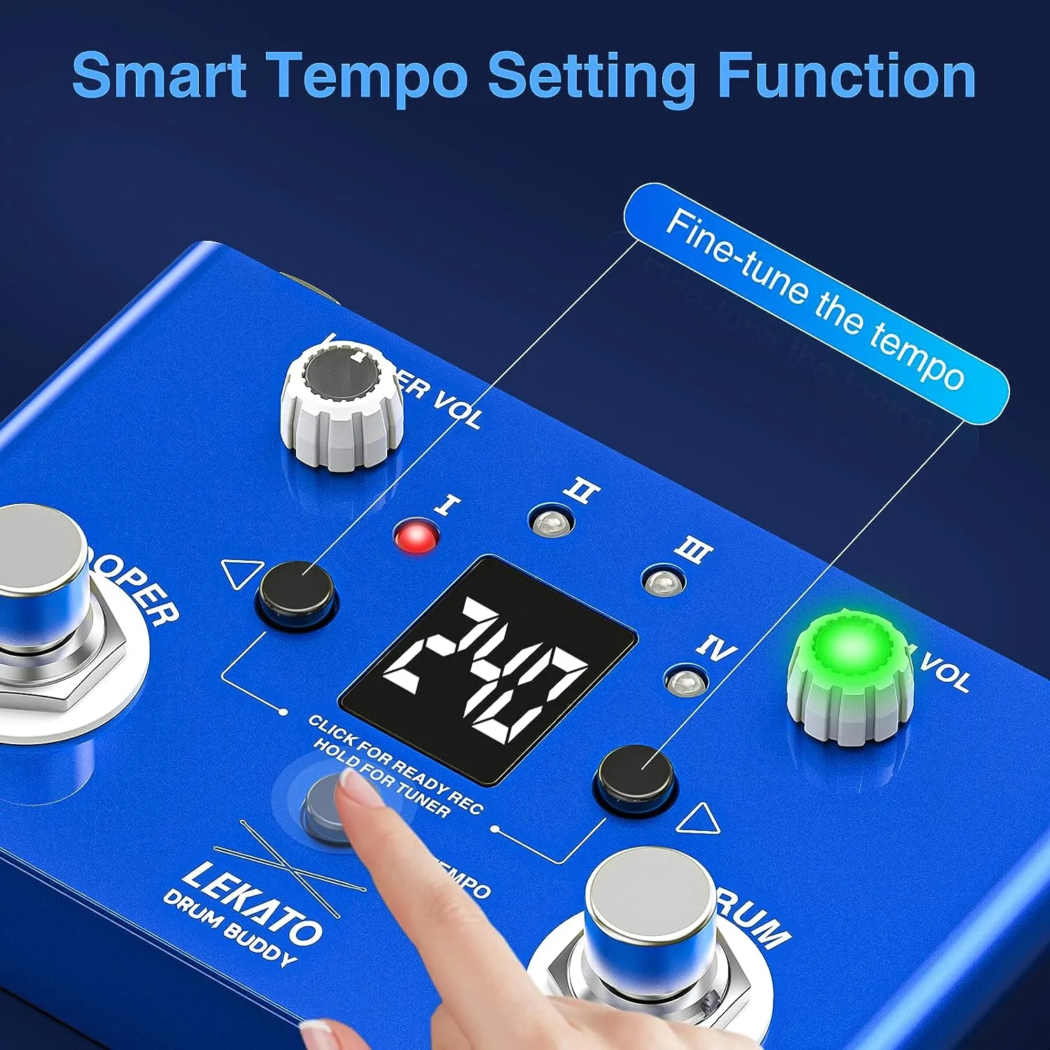 LEKATO Drum Buddy V2 Looper Tuner Drum Effects