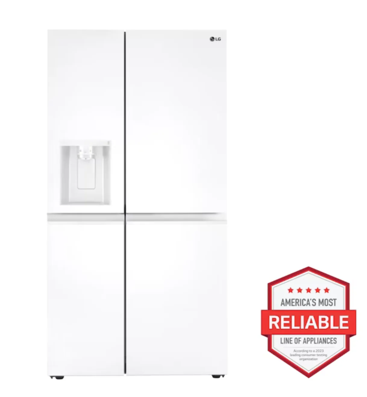 LG 27.2-cu ft Side-by-Side Refrigerator with Ice Maker, water and Ice dispenser (White)