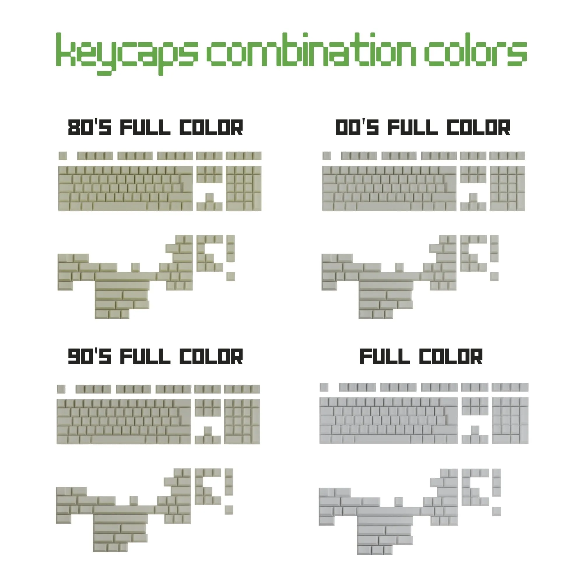 Lithuanian Classic Vintage Keycaps Set | Retro Keycaps