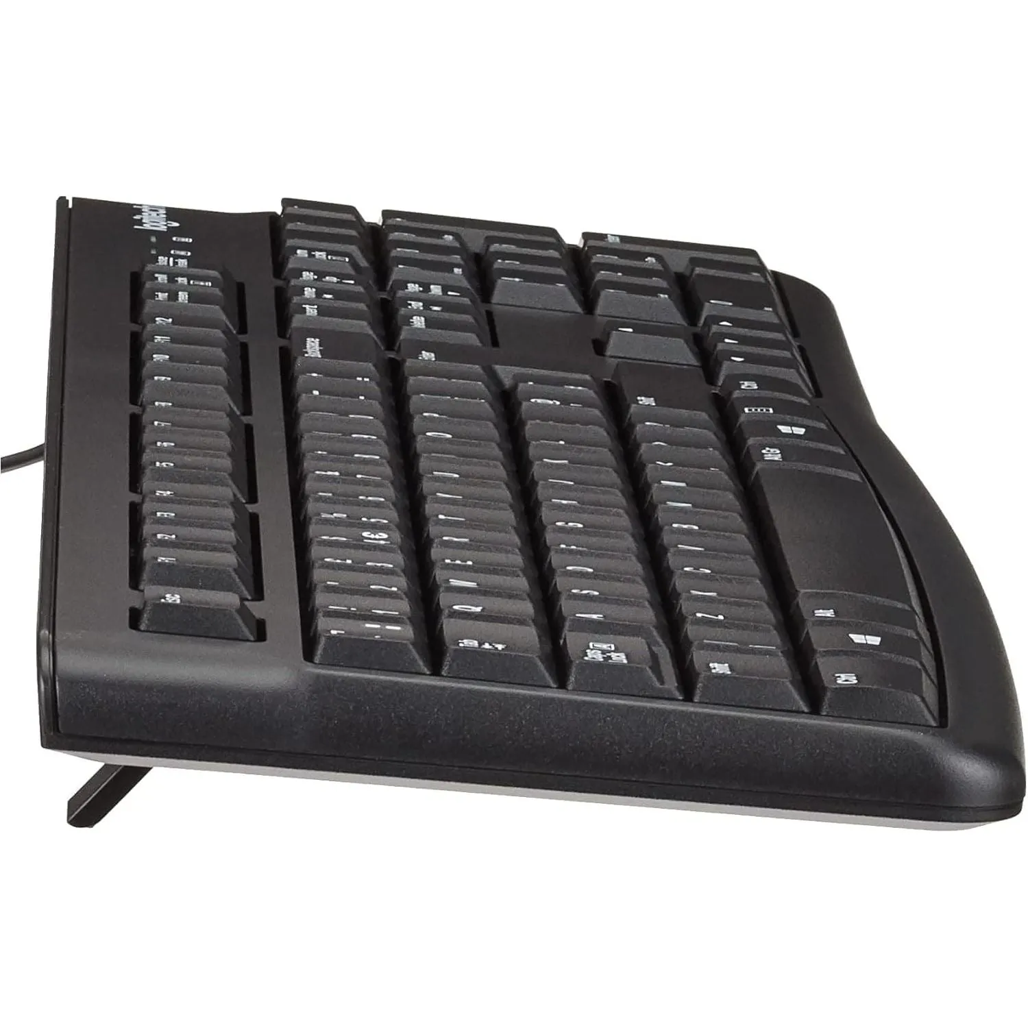 Logitech K120 Wired Business Keyboard for Windows or Linux, USB Plug-and-Play, Full-Size, Spill Resistant, Curved Space Bar, PC/Laptop, QWERTY UK Layout - Black