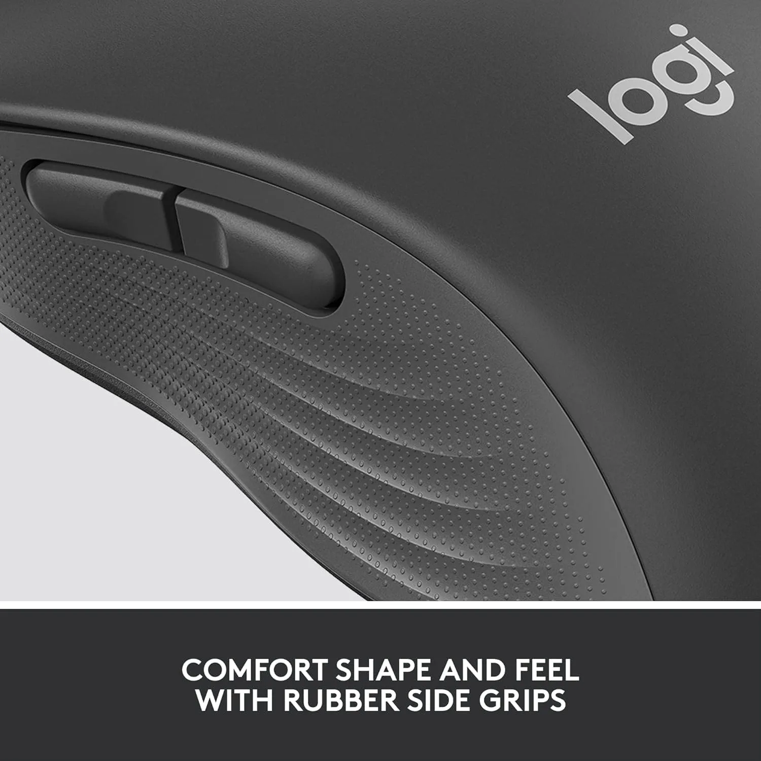 Logitech Signature M650 Wireless Mouse - For Small to Medium Sized Hands, 2-Year Battery, Silent Clicks, Customisable Side Buttons, Bluetooth, for PC/Mac/Multi-Device/Chromebook - Graphite