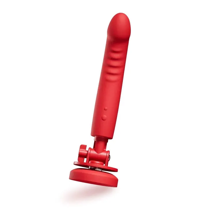 Lovense - Mission 2 App-Controlled Vibrating Suction Cup Dildo (Red)