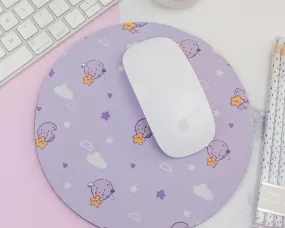 Luna & Sprinkle Celestial Mouse Pad | Kawaii Space Desk Decor | Pastel Gaming Mat