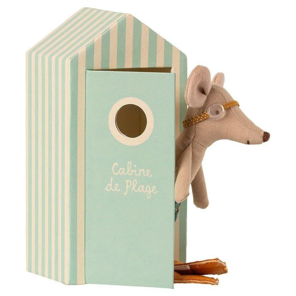 Maileg - Beach big brother mouse in Cabin de Plage