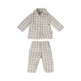 Maileg Pyjamas, Size 2, Blue Check