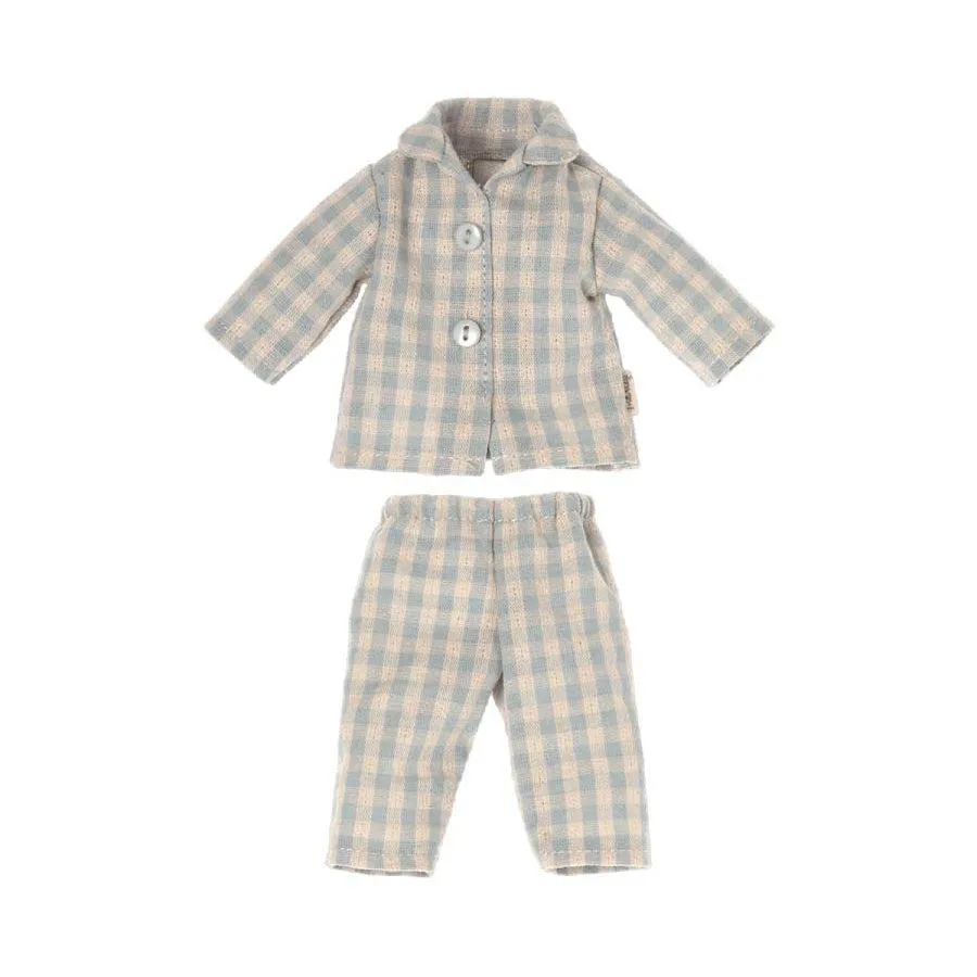 Maileg Pyjamas, Size 2, Blue Check