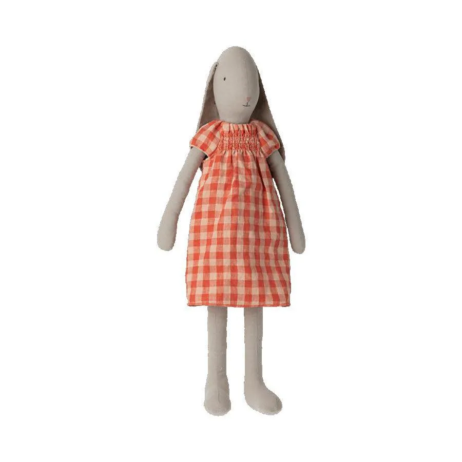 Maileg Red Plaid Dress, Size 5
