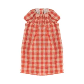 Maileg Red Plaid Dress, Size 5