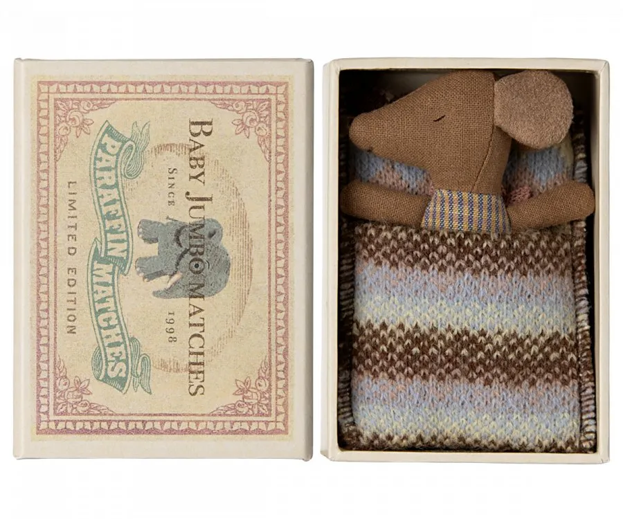 Maileg | Sleepy/Wakey Baby Mouse in Matchbox, Rose