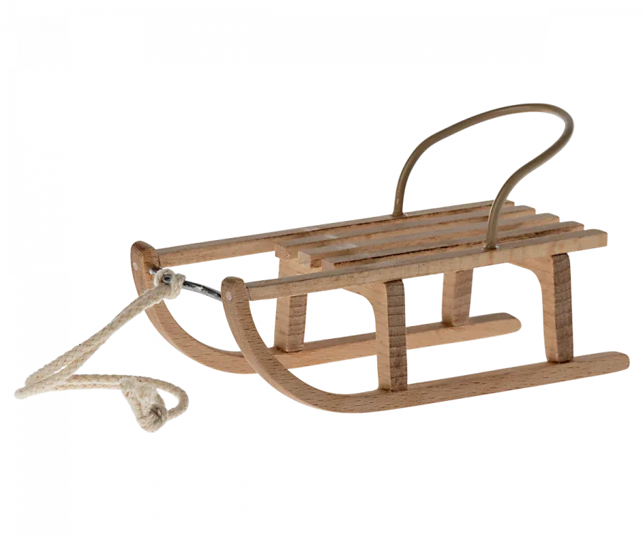 Maileg Wooden Sled, Mouse