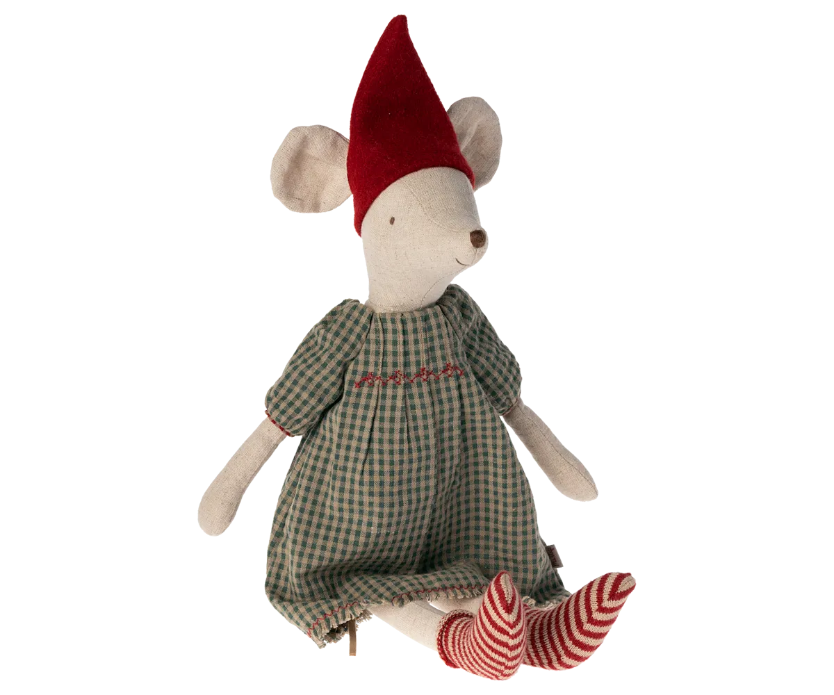 Medium Christmas Mouse, Girl - Dress